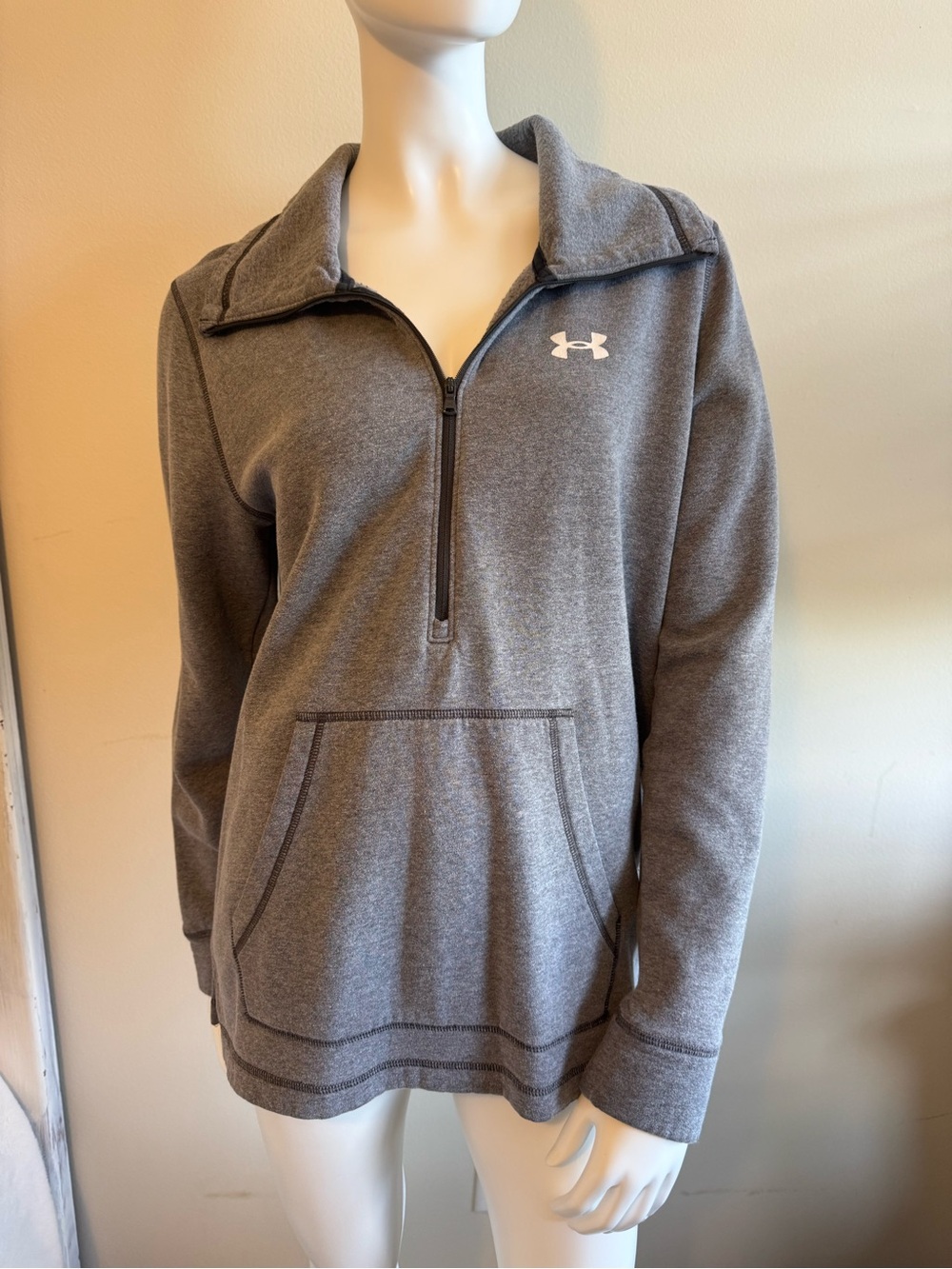 Under Armour Gray Half-Zip Pullover Sweatshirt